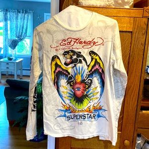 Mens Ed Hardy style long sleeve tee